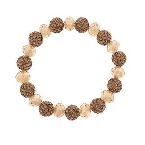 Glass & Pave Ball Bracelet